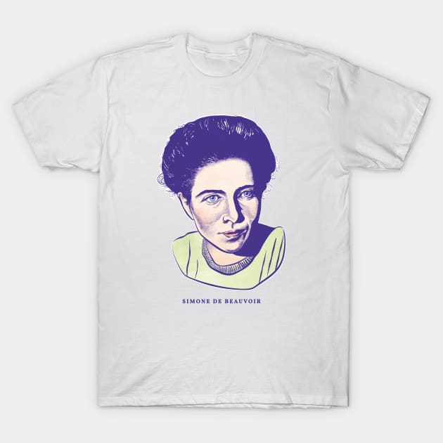 Simone de Beauvoir T-Shirt by Huge Potato